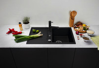 Blanco Spüle METRA 45 S SILGRANIT, reversibel, mit Ablauffernbedienung