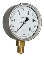 Afriso Rohrfeder-Standardmanometer RF160 D401 radial, G 1/2 B, Gehäuse-Ø 160 mm