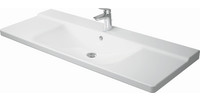 Duravit Möbelwaschtisch P3 Comforts, ohne Hahnloch, mit Überlauf, mit Hahnlochbank