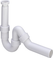 Viega Röhrengeruchsverschluss 7985.20, Kunststoff weiß, mit 45° Ablaufbogen