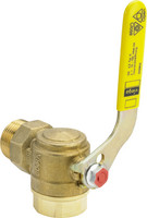 Viega Gaszählerkugelhahn G2110S, Messing, Eck, mit Gasströmungswächter K