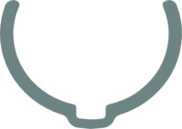 Almeva Sicherungsklammer, für Flex, klein