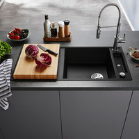 Blanco Spüle AXIA III XL 6 S SILGRANIT, reversibel, mit Ablauffernbedienung/Holzschneidbrett