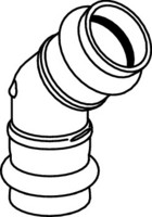 Viega Bogen Sanpress 2226, 45°, mit SC-Contur