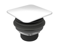 Kaldewei Permanentablaufventil 3905, eckiger, emaillierter Deckel