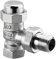 Oventrop Heizkörper-Verschraubung Combi LR, Eck, Messing vernickelt