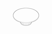 Alape Ventilkappe, 84 x 32 x 84 mm, rund, Ø 74 mm, mit Grundkörper