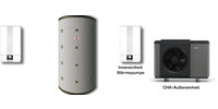 Wolf Paket Gas-Hybridheizung CGB, mit Therme, Speicher, Wärmepumpe