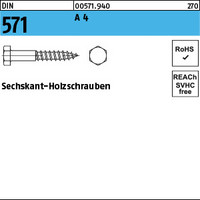 DIN 571 A 4 Sechskant-Holzschrauben