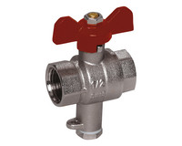 Meibes Spezial-Kugelhahn, vernickelt, Muffe-Muffe