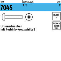 ISO 7045 A 2 Z Linsenschrauben mit Pozidriv-Kreuzschlitz Z