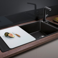 Blanco Spüle AXIA III XL 6 S SILGRANIT, reversibel, mit Ablauffernbedienung/Glasschneidbrett