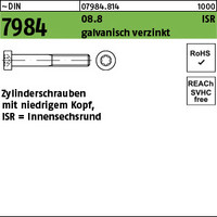 ~DIN 7984 08.8 ISR galvanisch verzinkt Zylinderschrauben mit Innensechsrund, nie