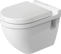 Duravit Wand-Tiefspül-WC Comfort Starck 3, 36,5 x 54,5 cm, 6 l, Sitzhöhe +5 cm