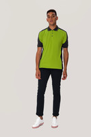 HAKRO Poloshirt Contrast Mikralinar®,kiwi,Gr.XS-6XL