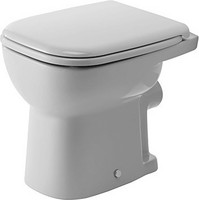 Duravit Stand-Flachspül-WC D-Code Compact, 35 x 48 cm, 6 l, Abgang waagerecht