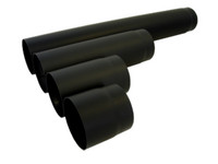 Bertrams Abgasrohr, zylindrisch, schwarz