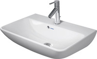 Duravit Waschtisch-Compact Me by Starck, 60 x 40 cm, mit Überlauf, Hahnlochbank