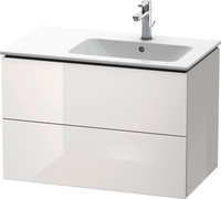 Duravit Waschtisch-Unterschrank L-Cube, 82 x 48,1 x 55 cm, 2 Schubkästen, Becken rechts