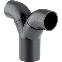 Geberit Doppelanschlussbogen PE, 90°, PE-HD, für Manschette