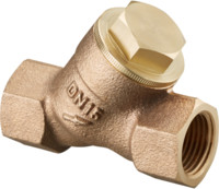 Oventrop Schmutzfänger, PN 25, mit Einfachsieb, 600 my, Rotguss