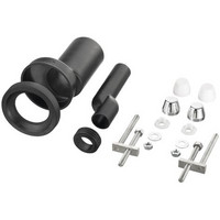 FORMAT Tec PE-WC-Etagen-Anschlussgarnitur, etagiert um 25 mm, Abdeckset weiß