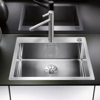 Blanco Becken CLARON, Edelstahl Seidenglanz, mit Ablauffernbedienung