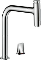hansgrohe 2-Loch-Spültischmischer 200 Metris Select M71, mit Ausziehbrause, 2jet