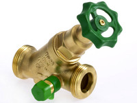 Bender Kombi-Freistromventil 1508, CR-Messing, flachdichtend, Oberteil nichtsteigend, mit Entleerung