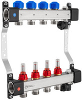 KAN-therm Verteiler InoxFlow USFT, M30 x 1,5, mit Durchflussmengenanzeiger, Edelstahl, lang