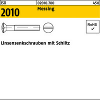 ISO 2010 Messing Linsensenkschrauben mit Schlitz