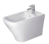 Duravit Stand-Bidet DuraStyle, 37 x 63 cm, mit Hahnloch, Überlauf, Hahnlochbank