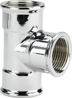 Viega T-Stück 1622, Rp dreiseitig, Messing verchromt