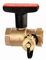 Heimeier Heizungs-Kugelhahn Globo H, mit Innengewinde und Entleerung, Rotguss