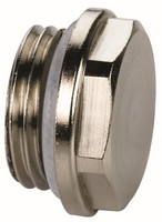 Flamco Blindstopfen, Standard, Messing vernickelt