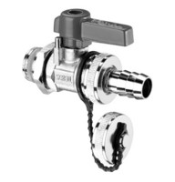 SCHELL Füll-/Entleerungskugelhahn, G 1/2 AG, mit Hebelgriff und ASAG, Messing