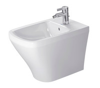 Duravit Stand-Bidet DuraStyle, 37 x 57,5 cm, mit Hahnloch, Überlauf, Hahnlochbank