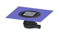 Kessel Bodenablauf Der Ultraflache 79, DN 50, mit Designrost, Variofix-Aufsatz