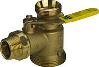 Viega Gaszählerkugelhahn G2111.3S, Messing, Eck, mit Gasströmungswächter K