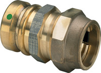 Viega Übergangsstück Geopress 9613.2TW, Rotguss, mit SC-Contur, PE-Rohr auf PVC-Rohr