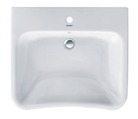 Duravit Waschtisch DuraStyle Vital, 65 x 57 cm, mit Hahnloch, Überlauf, Hahnlochbank, barrierefrei