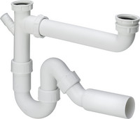 Viega Ablaufverbindung 79485.20, Kunststoff weiß, für Doppelspülen