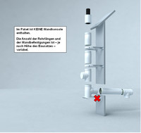 Bertrams Komplettpaket Außenwandmontage Polyline LAS, weiß