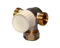 Meibes Dreiwegethermostatventil 753 M, links, Messing vernickelt