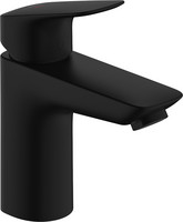 hansgrohe Einhebel-Waschtisch-Armatur Logis, Ausladung 108 mm, matt-schwarz
