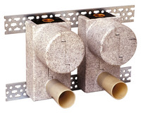 Meibes UP-Armaturen-Kombination, 2-fach, mit Isolierung, mit Montageschiene