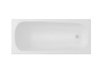 FORMAT Basic Stahl-Badewanne, Ab-/Überlauf Fußende, neutrale Verpackung