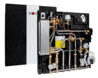 Wolf Wohnungsstation CAT LT+, 10-15 kW, für Niedertemperaturkreis, mit Wärmedämmhaube, mit MIscherkreis