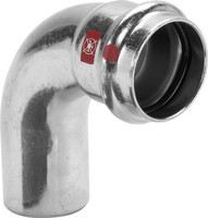 Viega Bogen Prestabo 1116.1, 90°, Stahl unlegiert, SC-Contur, Einsteckende