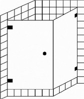 FORMAT Design 3.0 Ganzglas-Tür mit Seitenwand, HS rahmenlos, Kristallglas hell